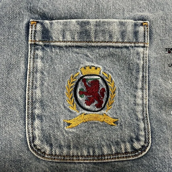 Tommy Hilfiger Vintage Rétro Denim Crest Chore Jacket Mens L NWT - Picture 5 of 7